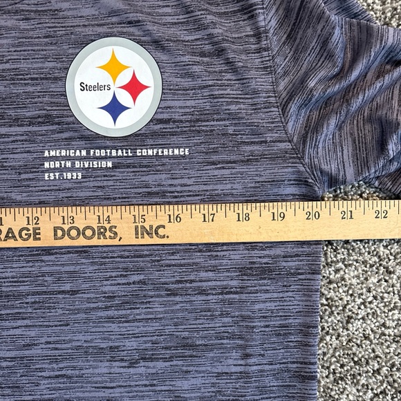 Nike Pittsburgh Steelers Velocity LC Short Sleeve T Shirt Heather Pattern Medium - Picture 10 of 13